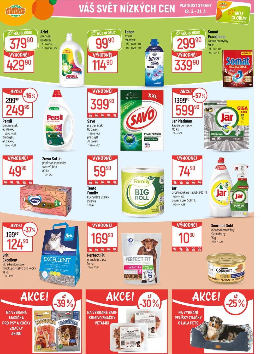 Akční leták Globus 18.3. - 24.3.2026 - Globus Praha - Čakovice
