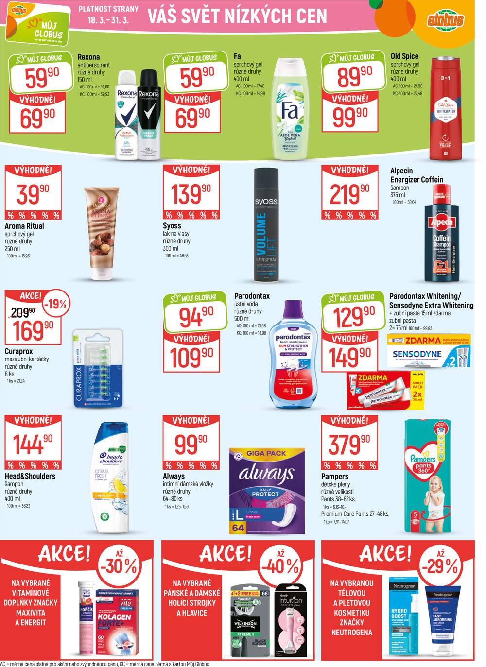 Akční leták Globus 18.3. - 24.3.2026 - Globus Praha - Zličín