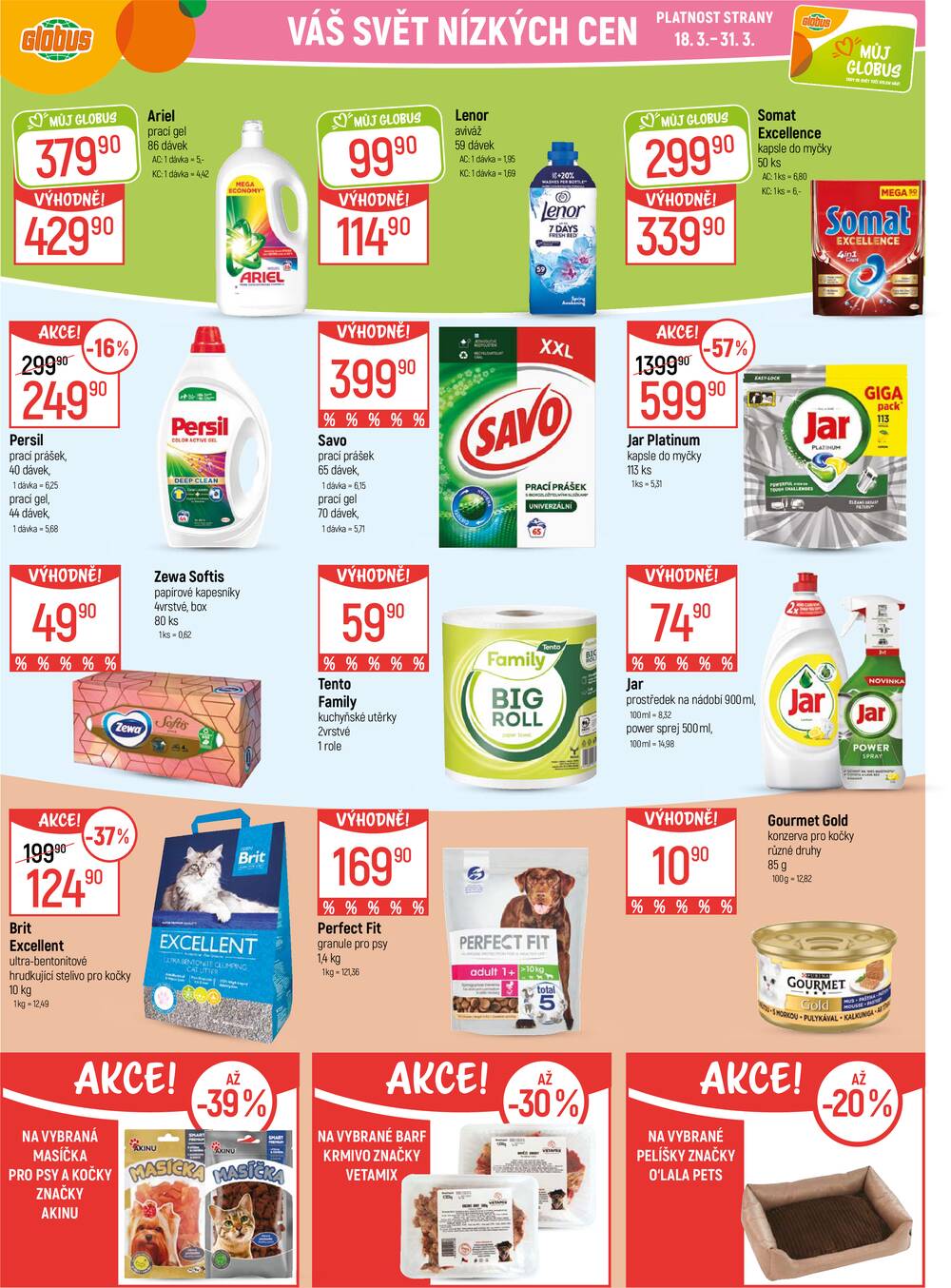 Akční leták Globus 18.3. - 24.3.2026 - Globus Praha - Zličín