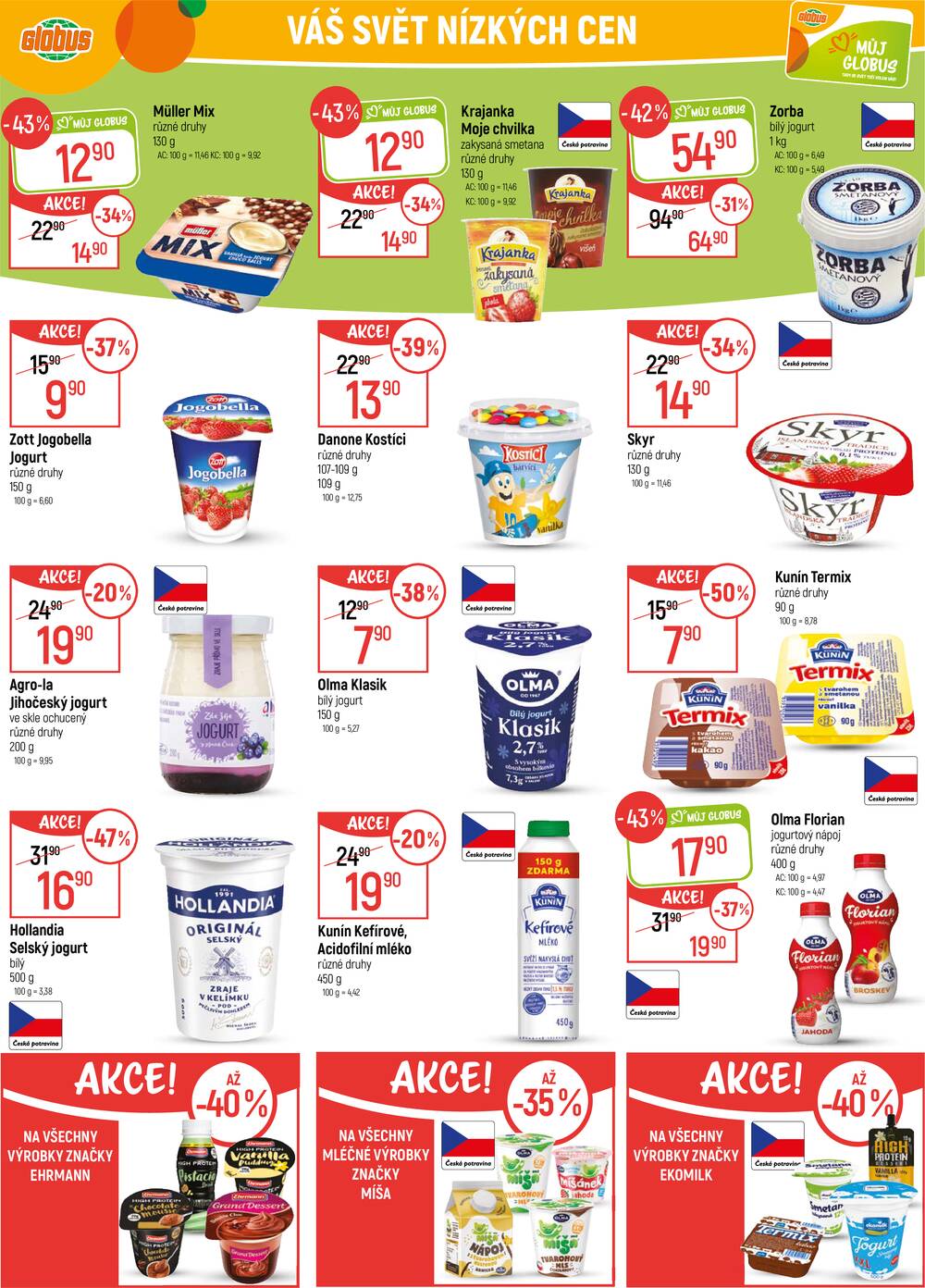 Akční leták Globus 18.3. - 24.3.2026 - Globus České Budějovice