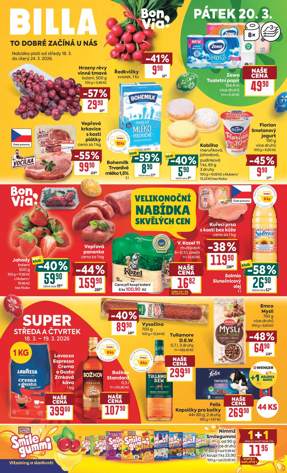 BILLA od 18.3. do 24.3.2026