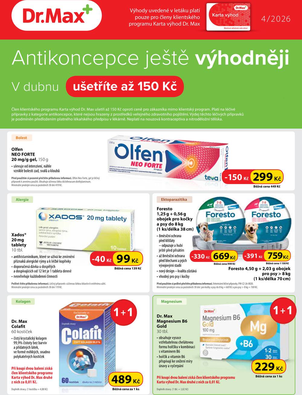 Leták Dr.Max - Dr.Max od 1.4. do 30.4.2026 - strana 1 Leták Dr.Max - Dr.Max od 1.4. do 30.4.2026 - strana 1