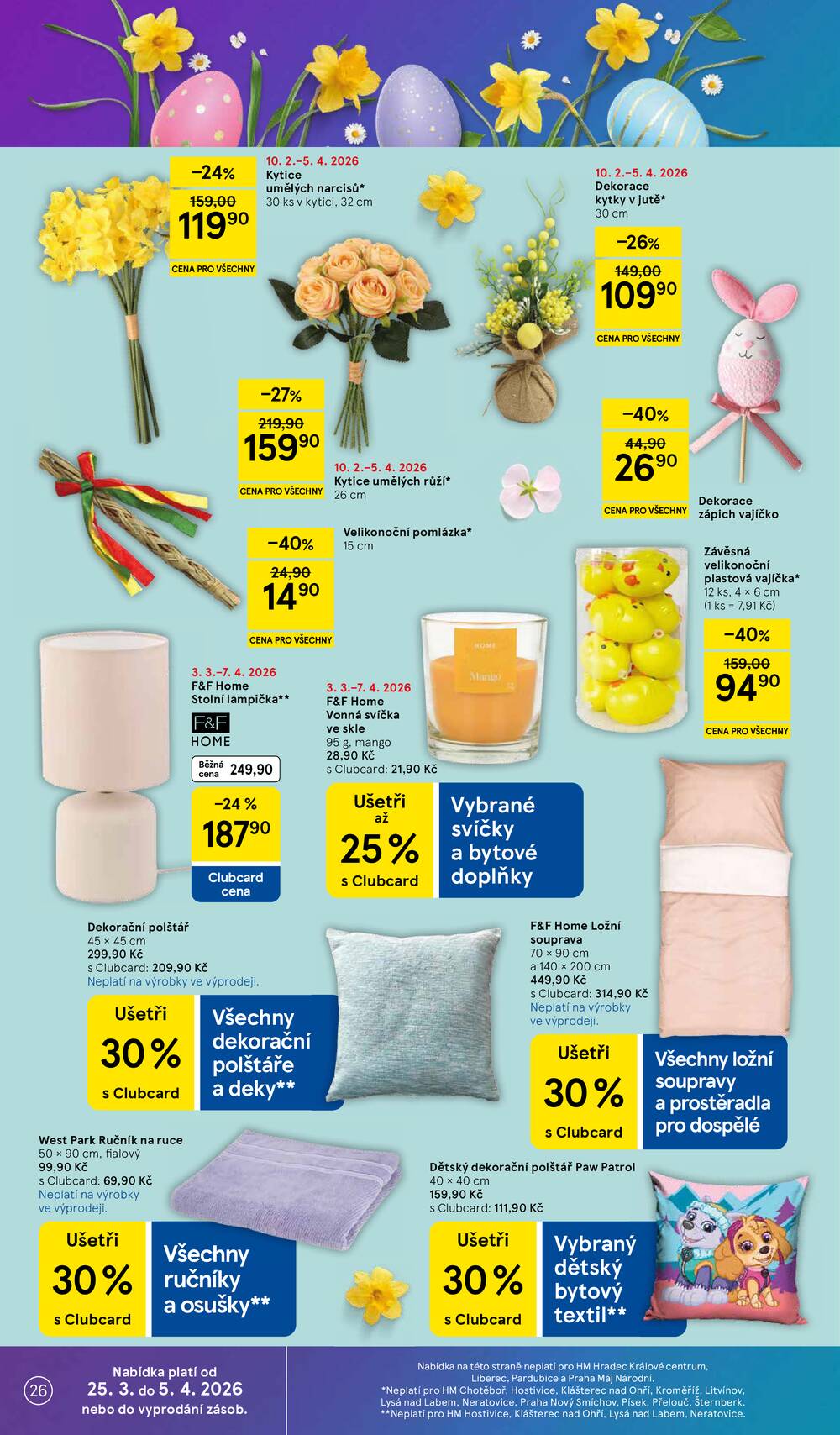 Tesco malé hypermarkety od 25.3. do 30.3.2026