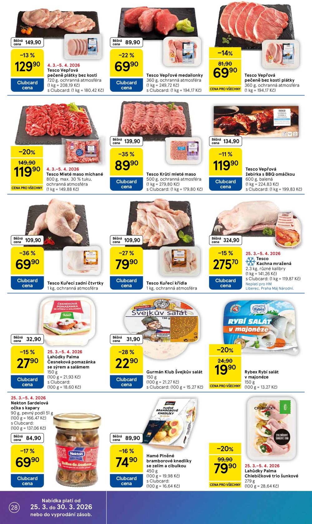 Tesco malé hypermarkety od 25.3. do 30.3.2026