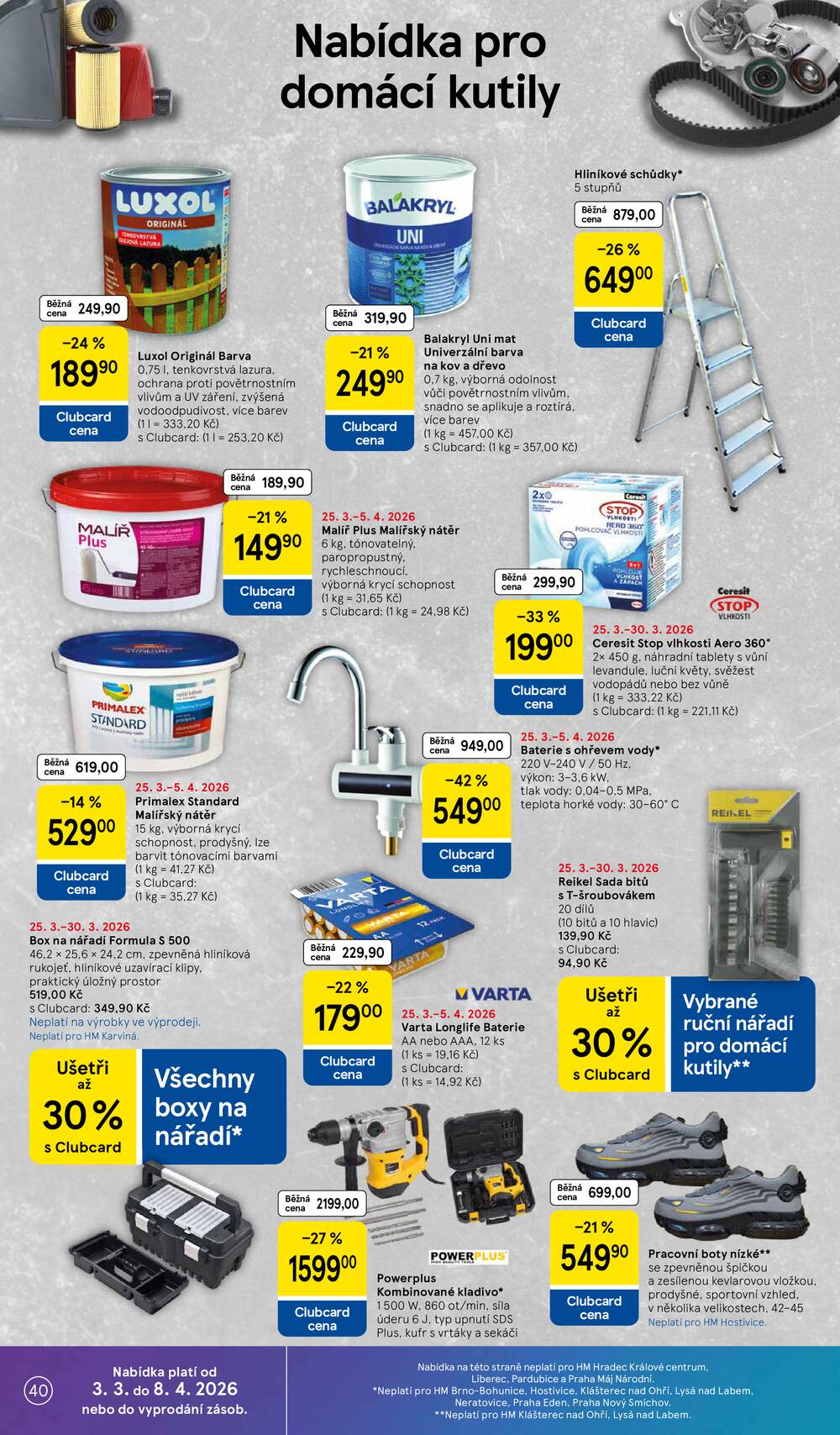 Tesco malé hypermarkety od 25.3. do 30.3.2026