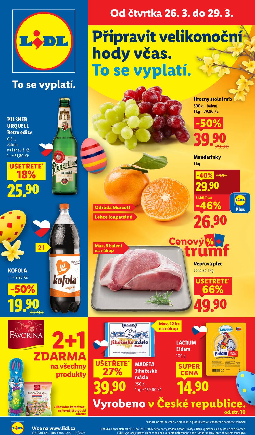 Lidl Čtvrtek od 26.3. do 29.3.2026