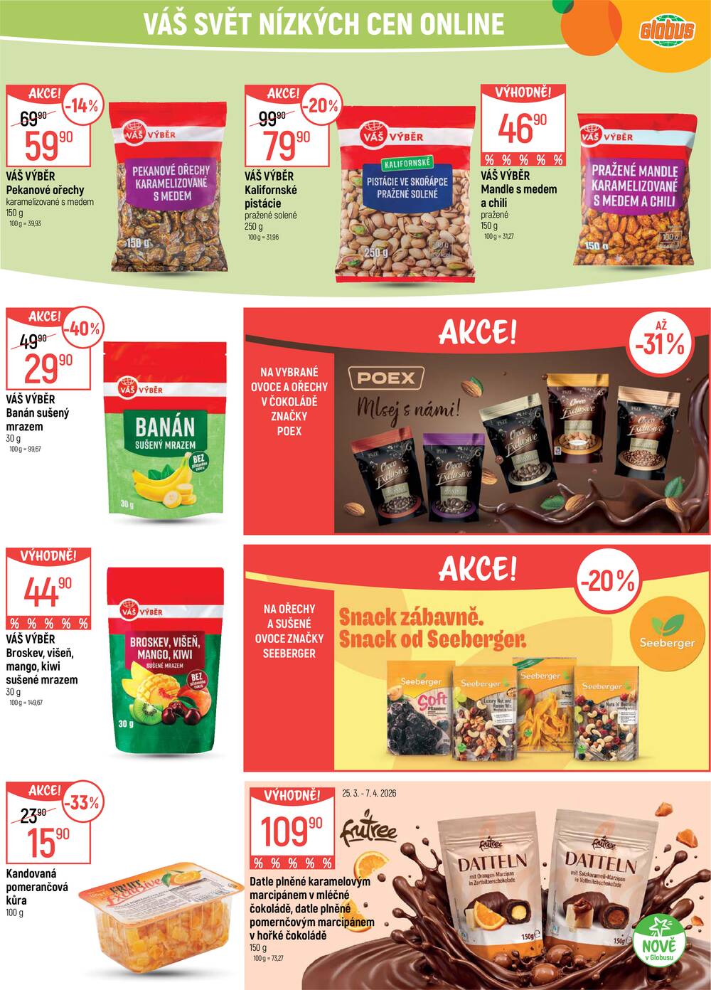 Akční leták Globus 25.3. - 31.3.2026 - Globus Praha - Centrum Černý Most