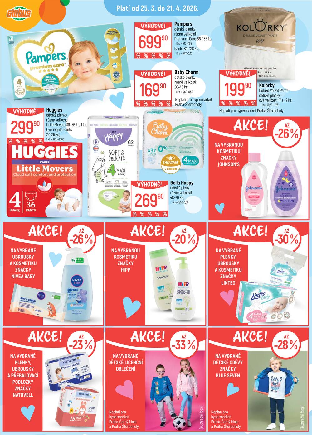 Akční leták Globus 25.3. - 31.3.2026 - Globus Praha - Centrum Černý Most