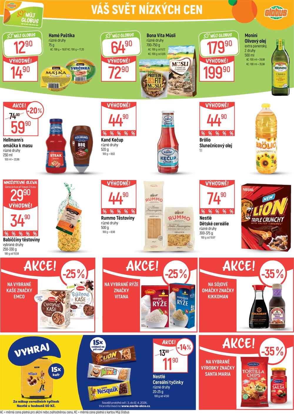 Akční leták Globus 25.3. - 31.3.2026 - Globus Chotíkov u Plzně