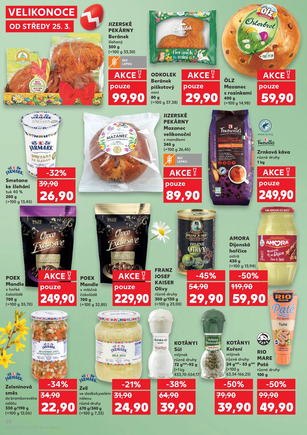 Leták Kaufland - Kaufland 25.3. - 31.3. - Kaufland - Veselí nad Lužnicí - Budějovická - strana 28