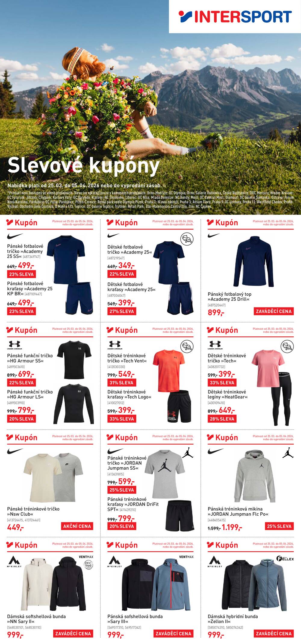 Leták Intersport - Intersport od 25.3. do 5.4.2026 - strana 1 Leták Intersport - Intersport od 25.3. do 5.4.2026 - strana 1