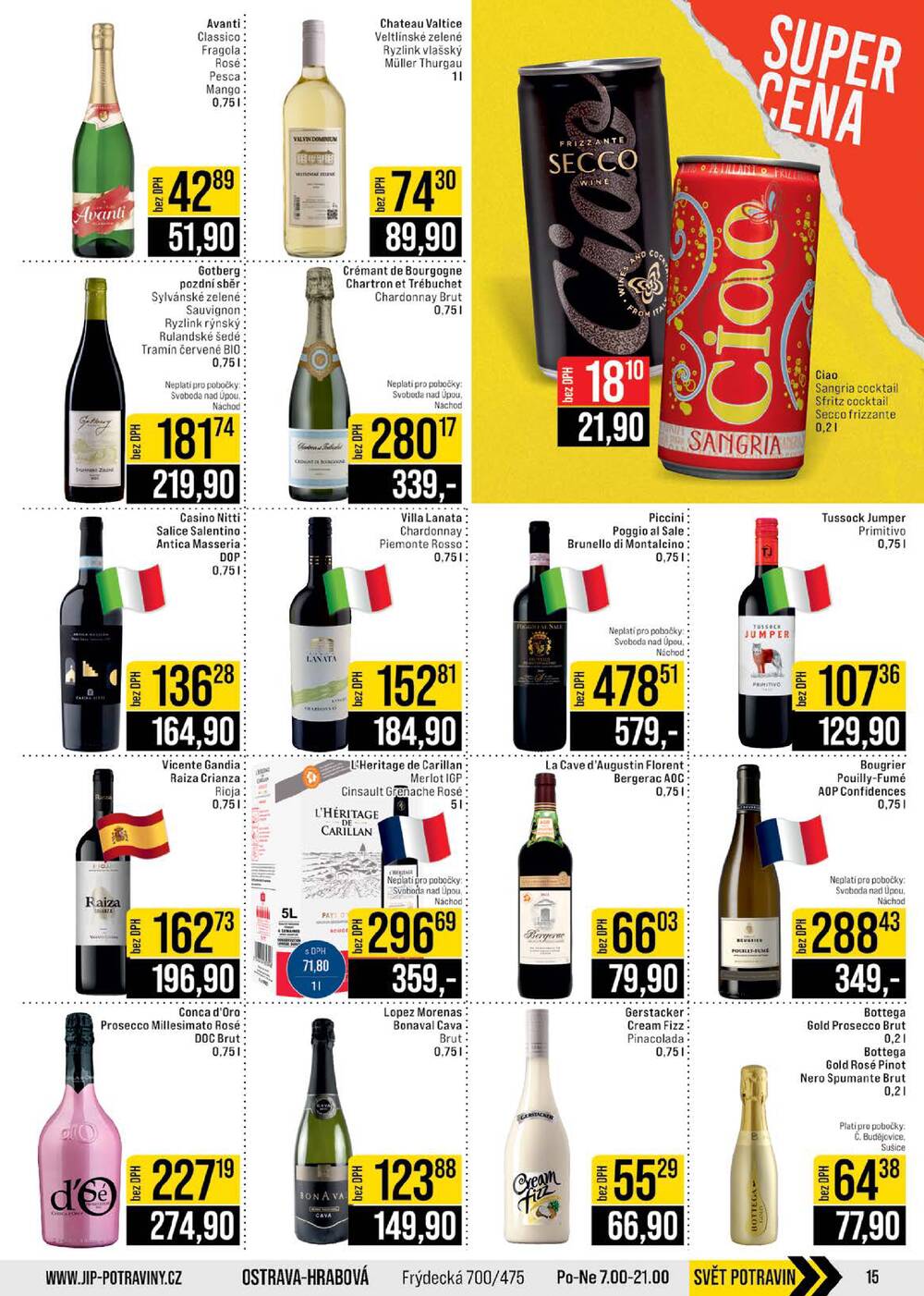 Leták JIP - JIP Cash & Carry České Budějovice, Most, Náchod, Polička, Sušice a Svoboda nad Úpou od 25.3. do 31.3.2026 - strana 15