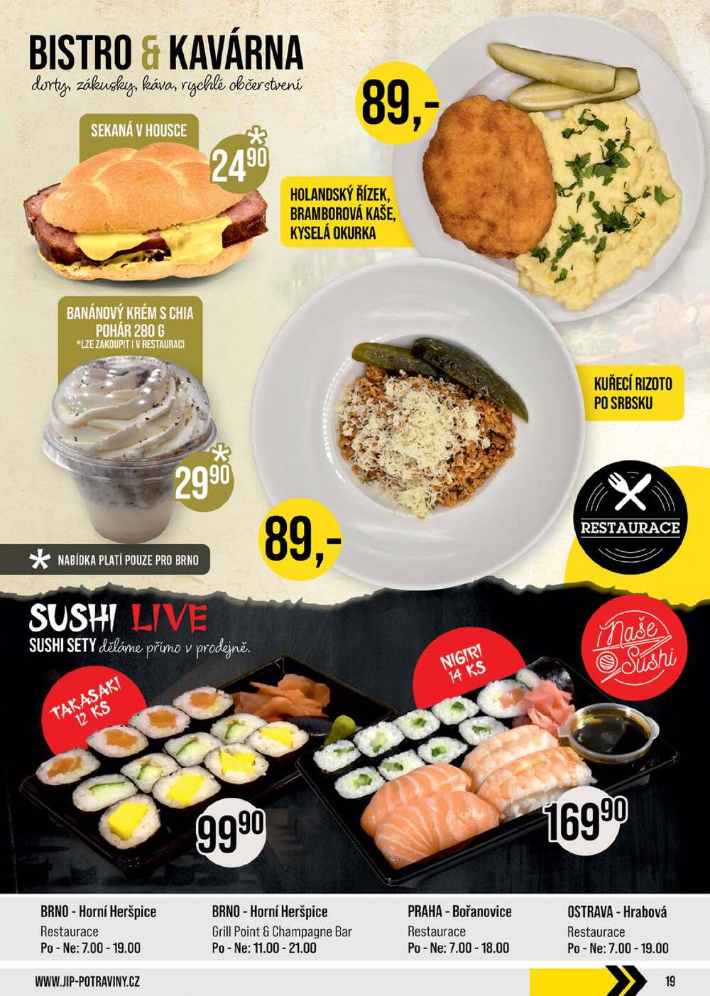 JIP Cash & Carry České Budějovice, Most, Náchod, Polička, Sušice a Svoboda nad Úpou od 25.3. do 31.3.2026