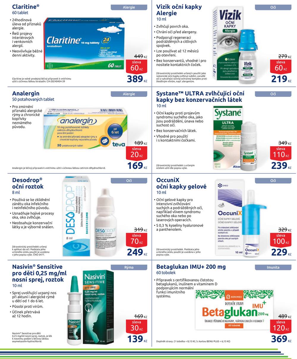 Benu od 1.4. do 30.4.2026