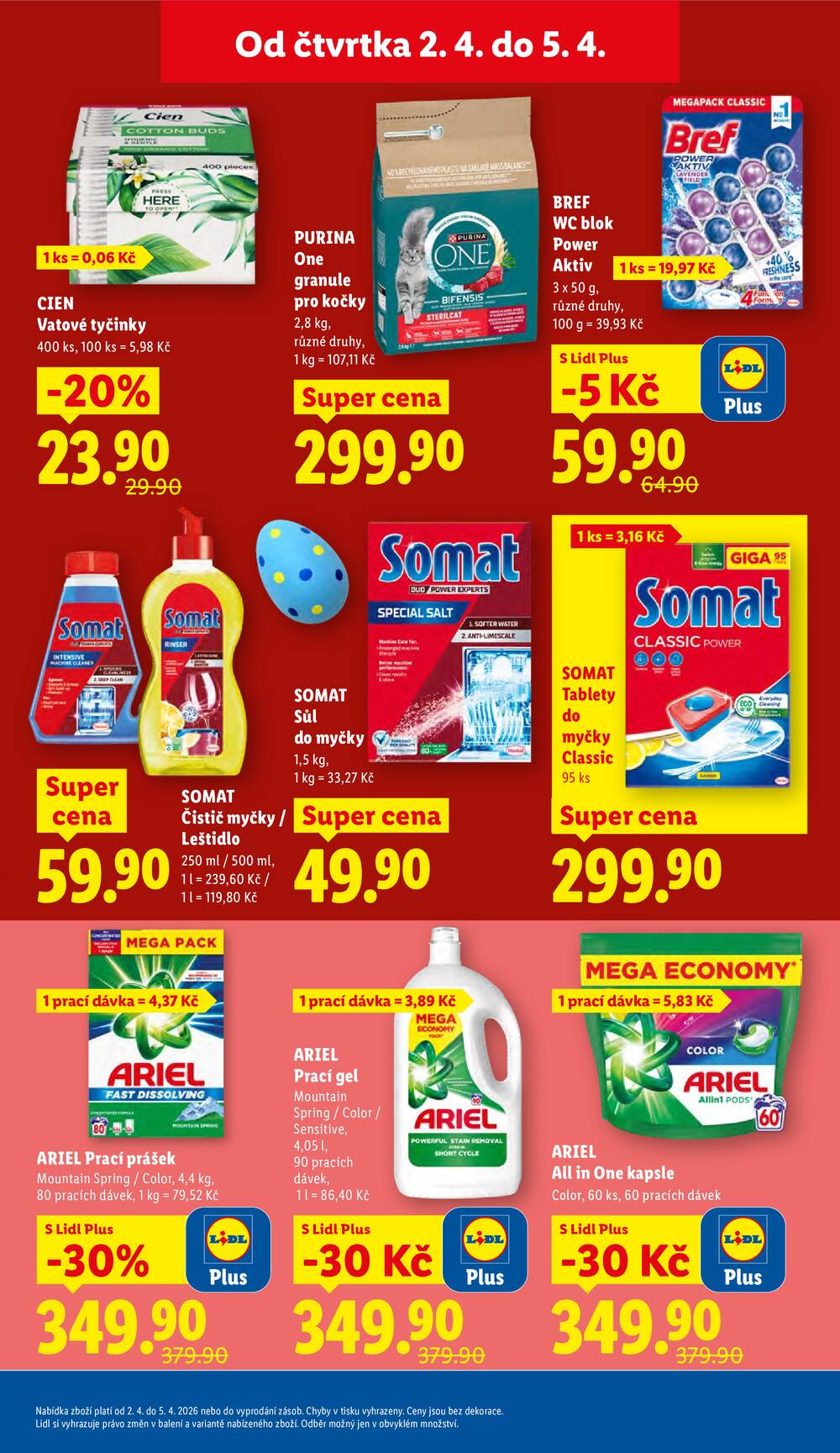 Lidl Čtvrtek od 2.4. do 5.4.2026