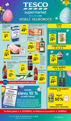 Leták Tesco supermarkety od 31.3. do 5.4.2026