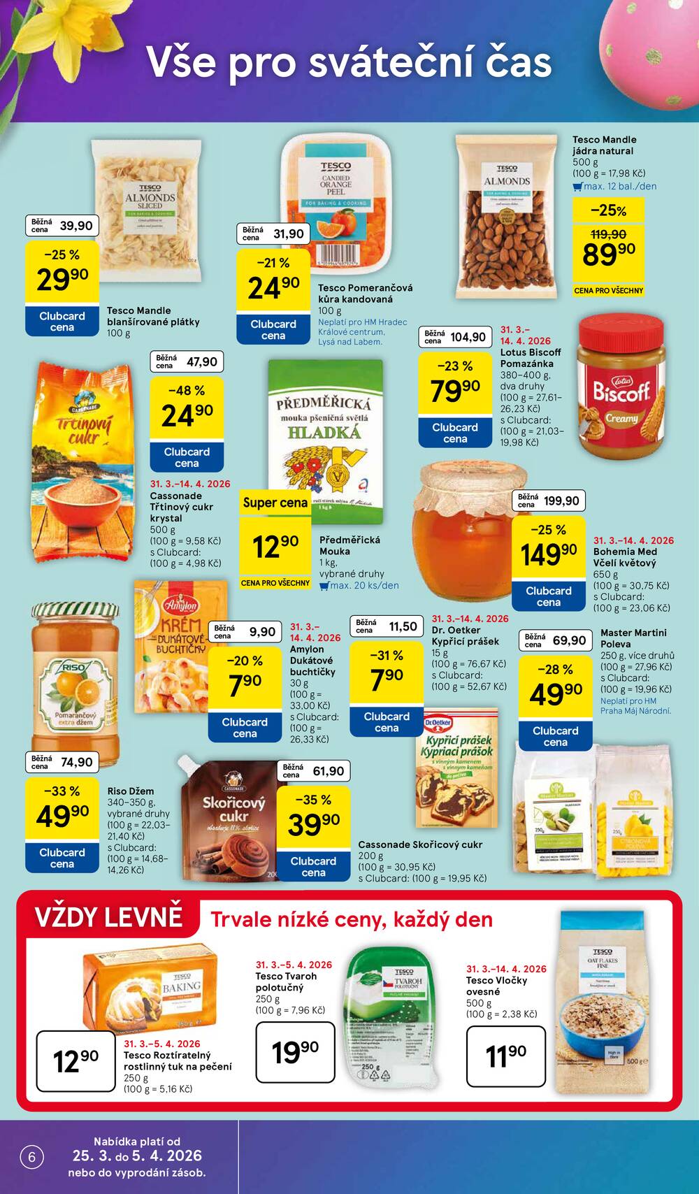 Tesco malé hypermarkety od 31.3. do 5.4.2026