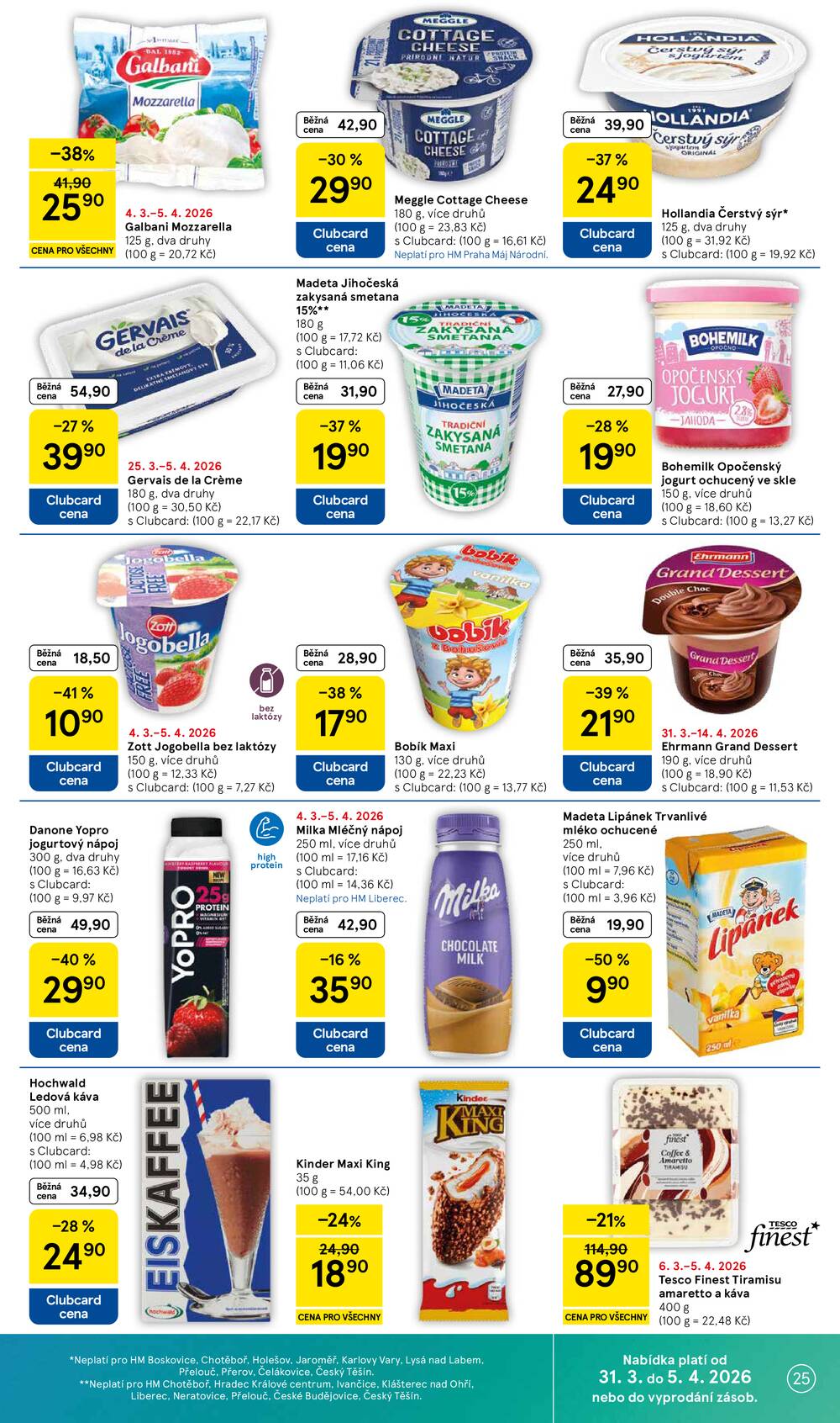 Tesco malé hypermarkety od 31.3. do 5.4.2026