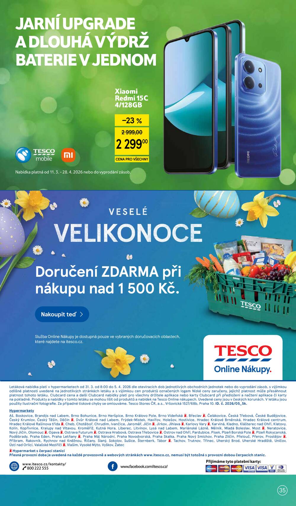 Tesco malé hypermarkety od 31.3. do 5.4.2026