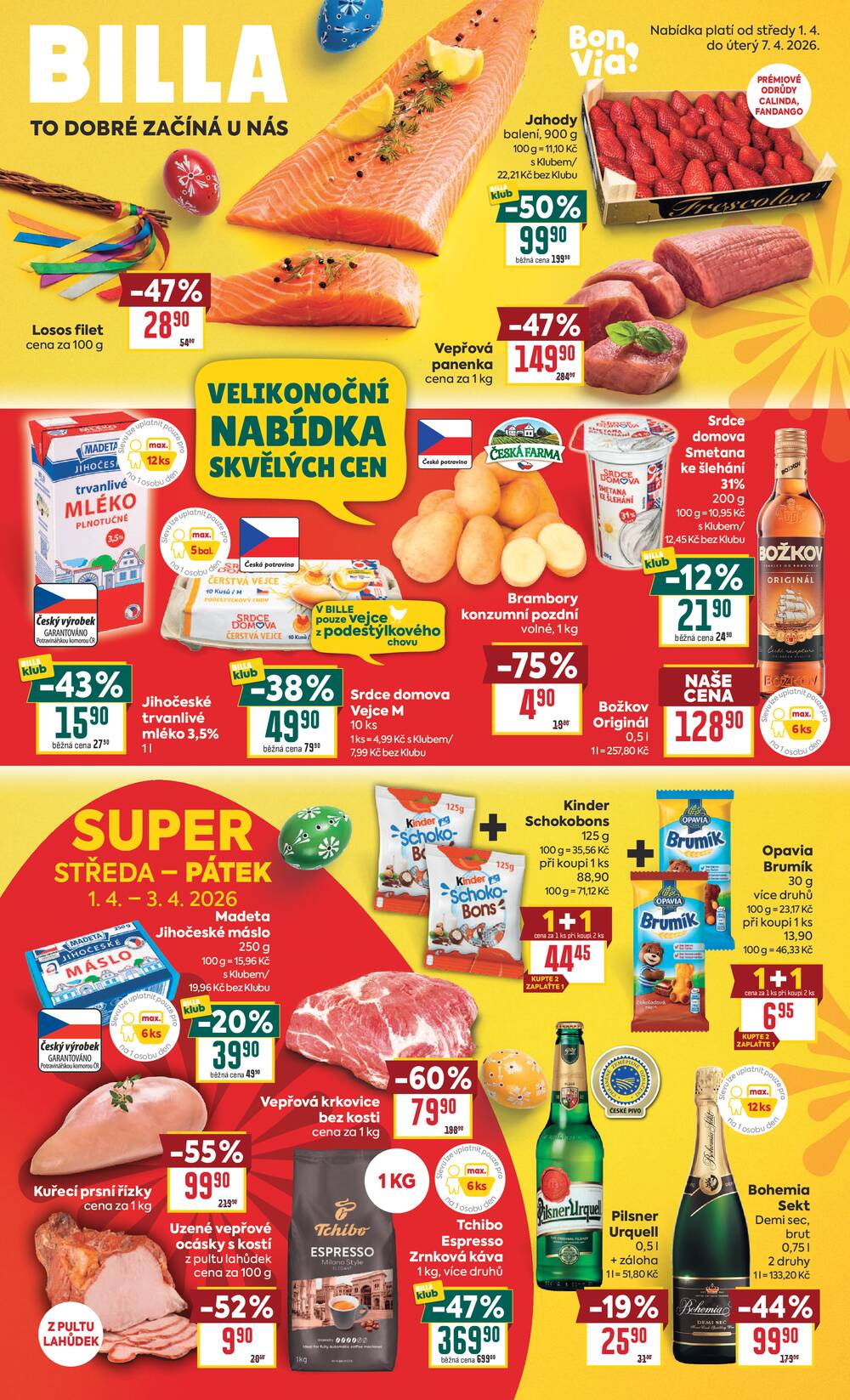 BILLA malý leták od 1.4. do 7.4.2026