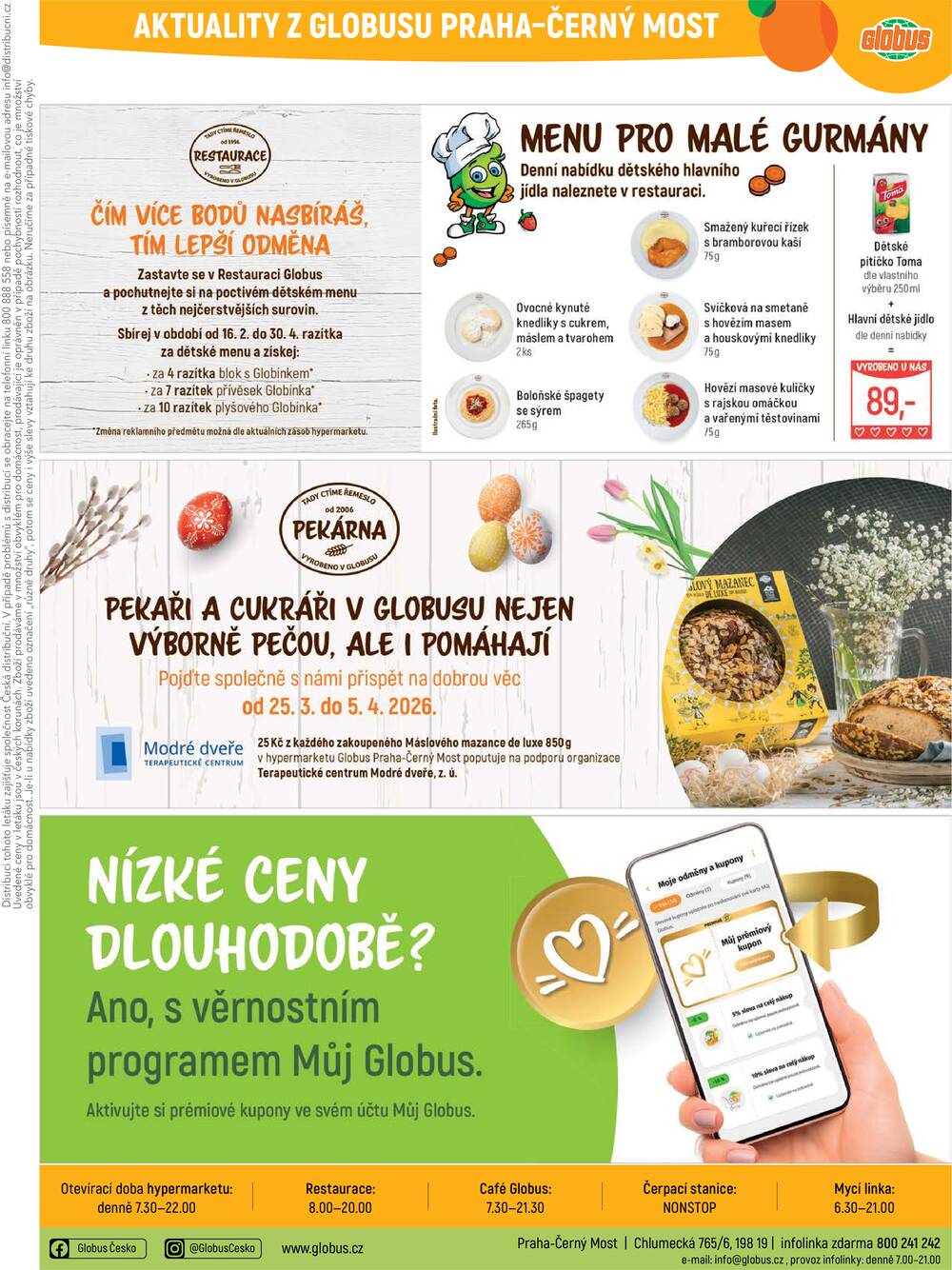 Akční leták Globus 1.4. - 7.4.2026 - Globus Praha - Centrum Černý Most