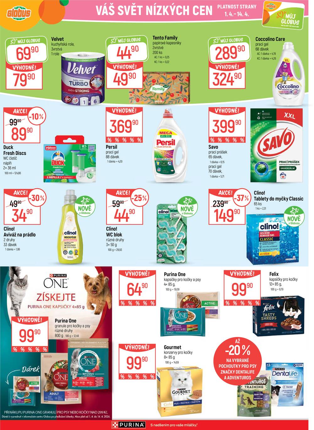 Akční leták Globus 1.4. - 7.4.2026 - Globus Praha - Čakovice