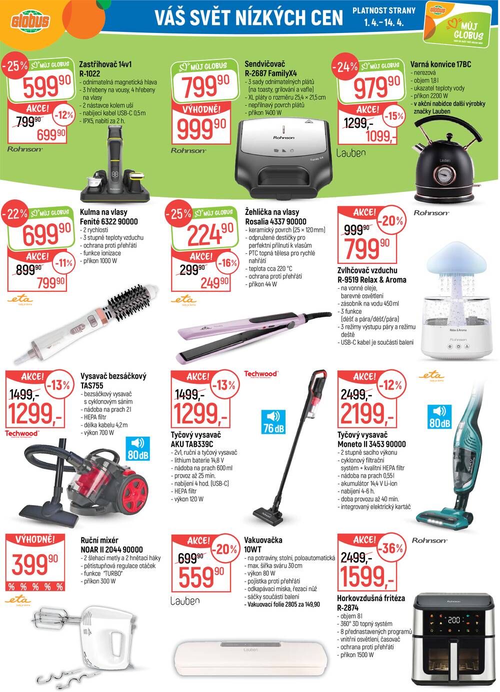Akční leták Globus 1.4. - 7.4.2026 - Globus Praha - Čakovice