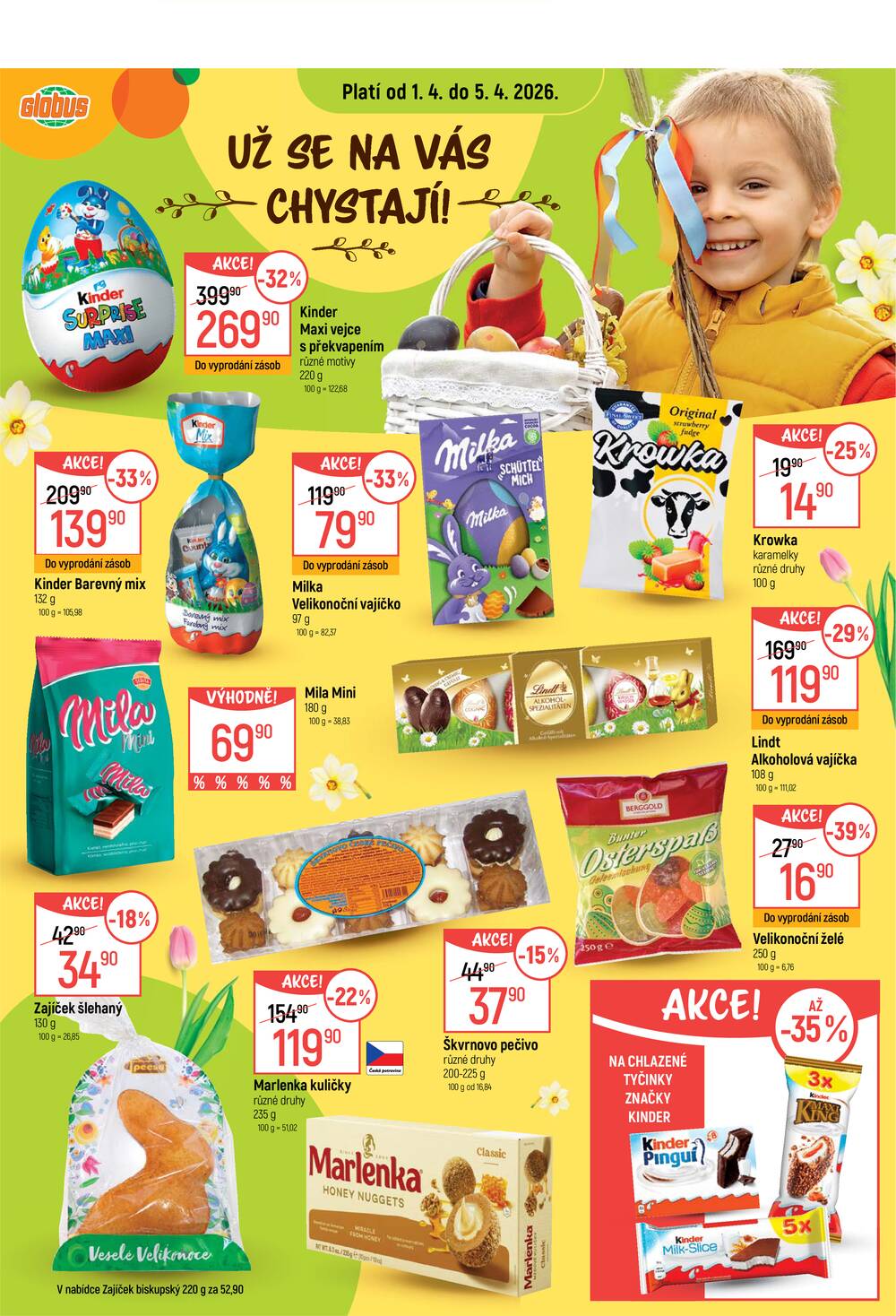 Akční leták Globus 1.4. - 7.4.2026 - Globus Praha - Zličín