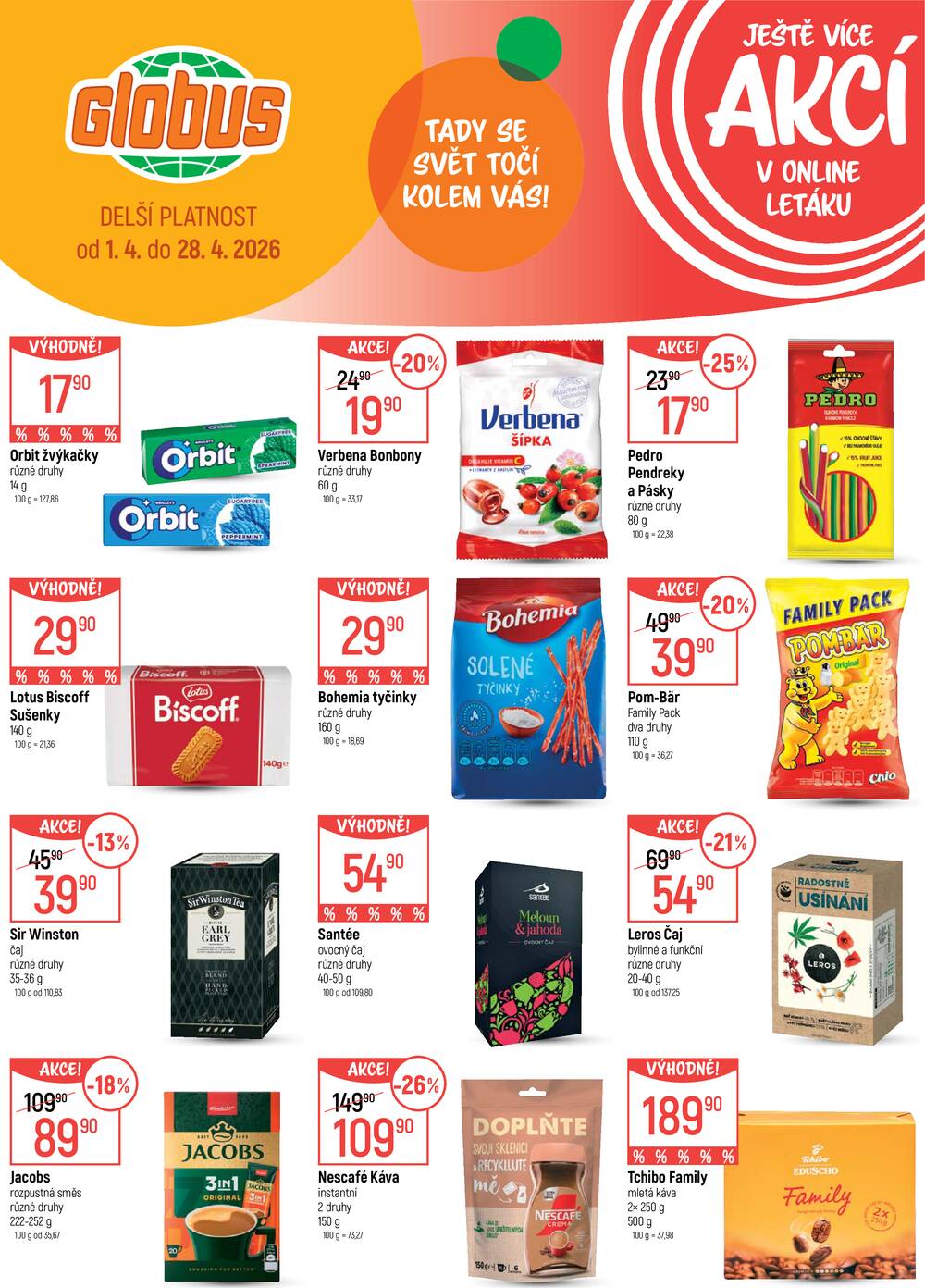 Akční leták Globus 1.4. - 7.4.2026 - Globus Jenišov u Karlových Varů