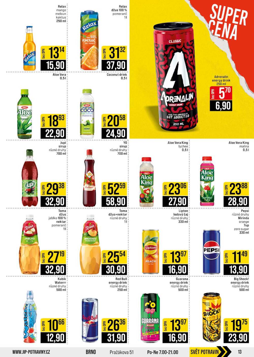 JIP Cash & Carry České Budějovice, Most, Náchod, Polička, Sušice a Svoboda nad Úpou od 1.4. do 7.4.2026