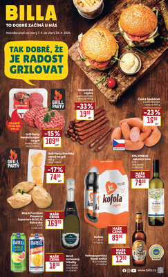 Leták Billa katalog Gril od 7.4. do 28.4.2026