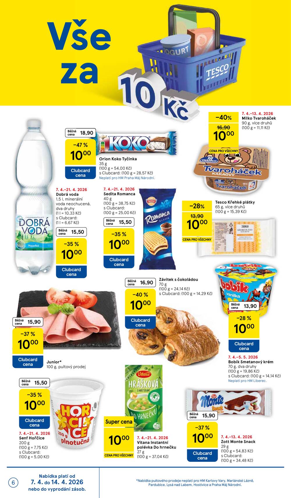 Tesco malé hypermarkety od 7.4. do 14.4.2026