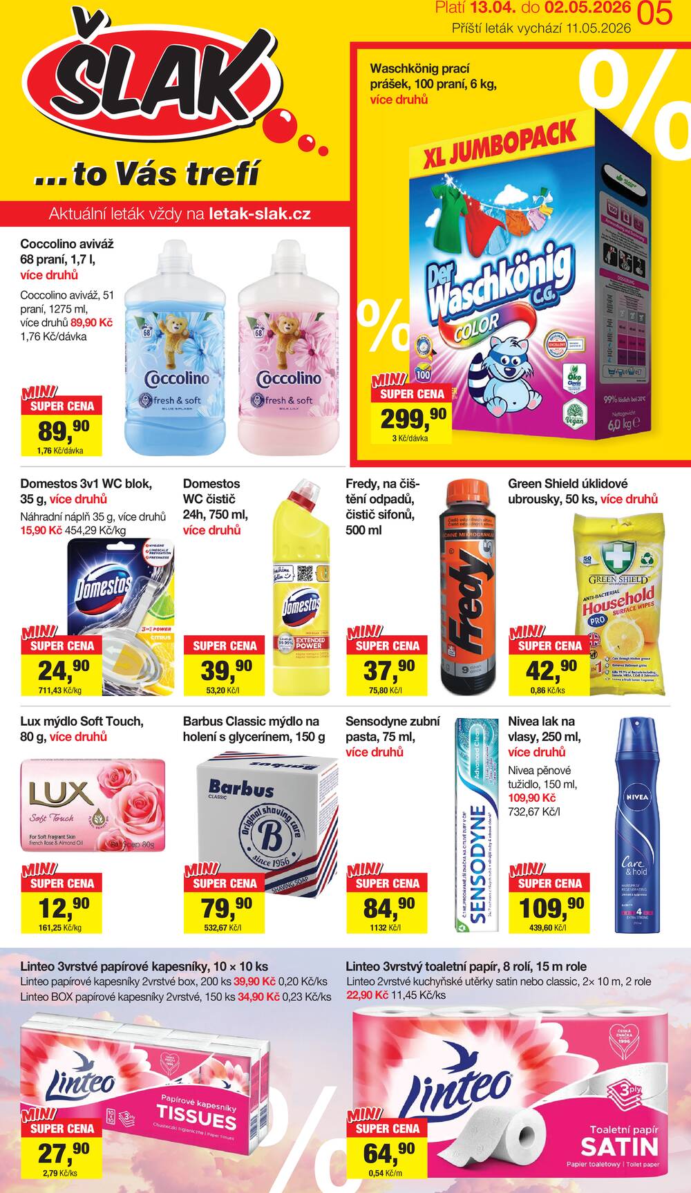 Šlak od 13.4. do 2.5.2026