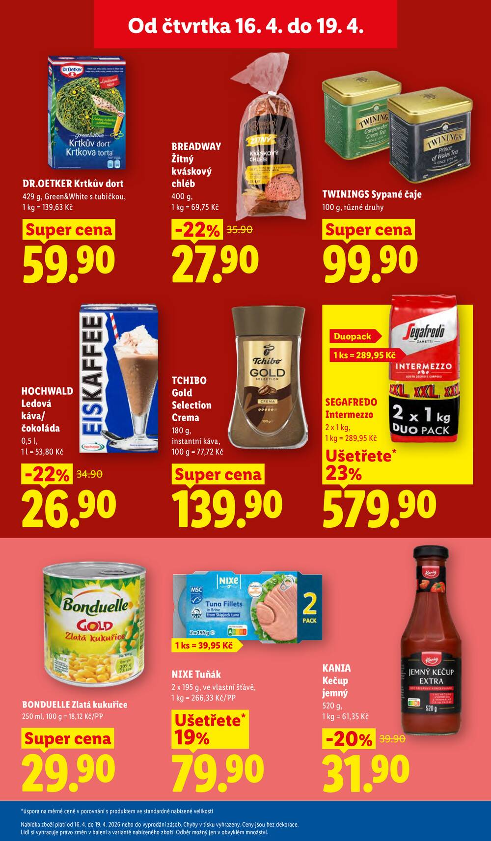 Lidl Čtvrtek od 16.4. do 19.4.2026