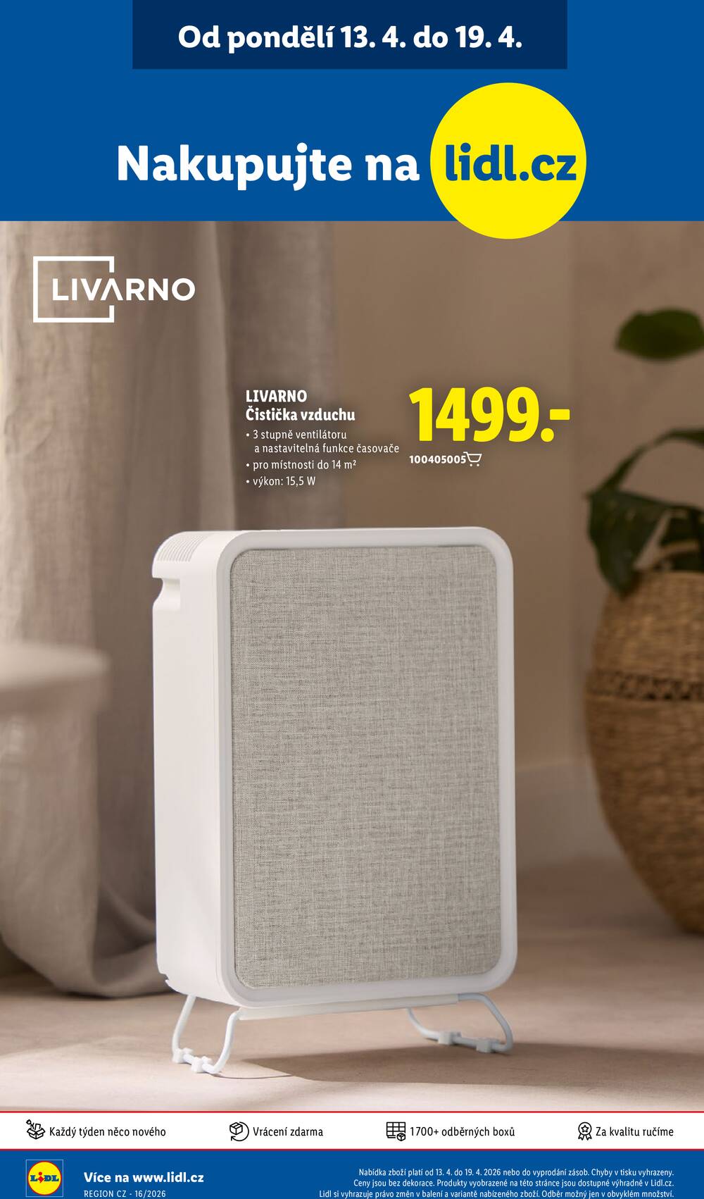 Lidl Čtvrtek od 16.4. do 19.4.2026