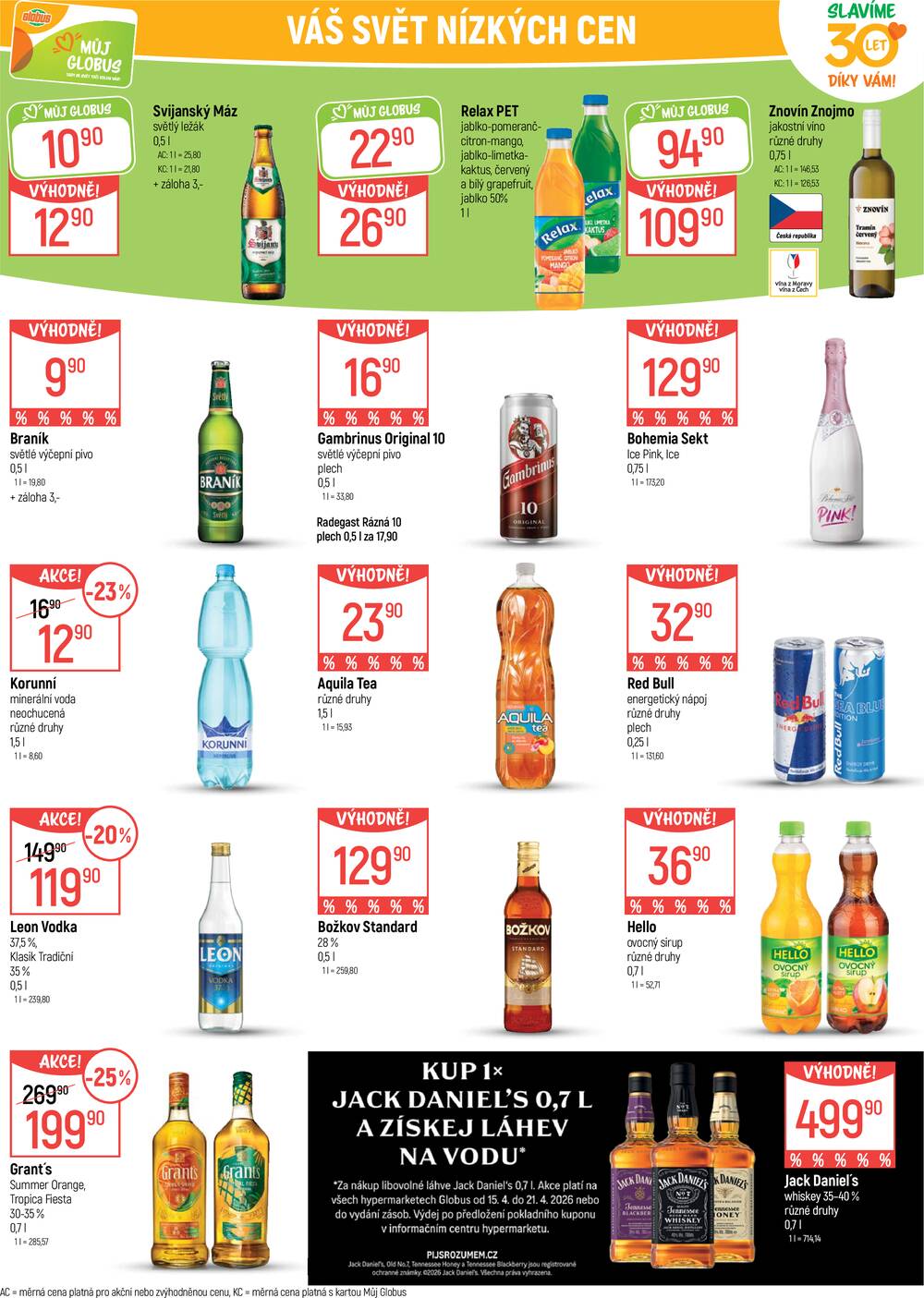 Leták Globus - Akční leták Globus 15.4. - 21.4.2026 - Globus Praha - Centrum Černý Most - strana 19