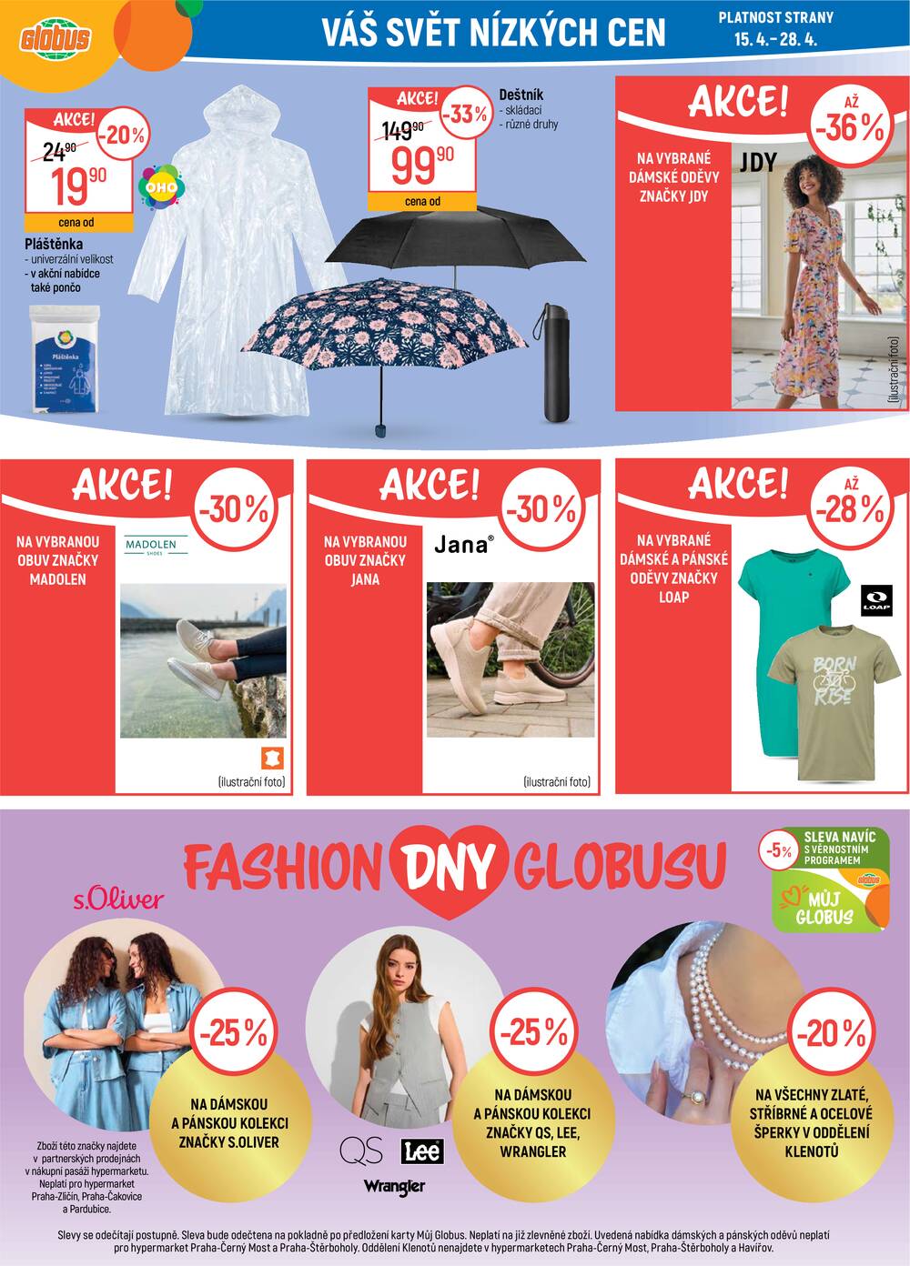 Akční leták Globus 15.4. - 21.4.2026 - Globus Praha - Čakovice