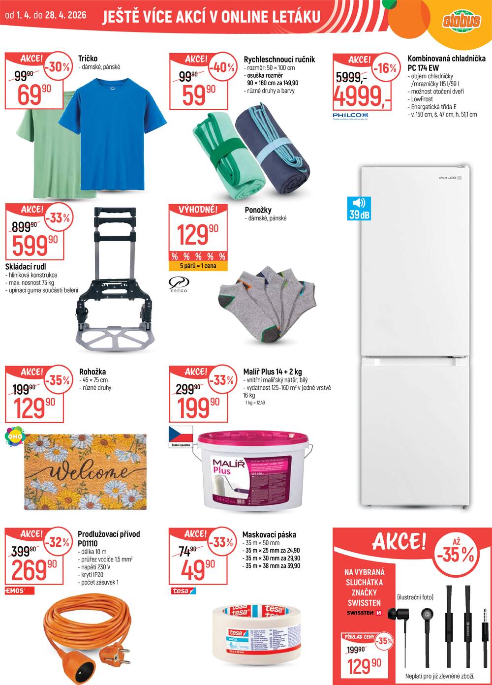 Akční leták Globus 15.4. - 21.4.2026 - Globus Praha - Čakovice