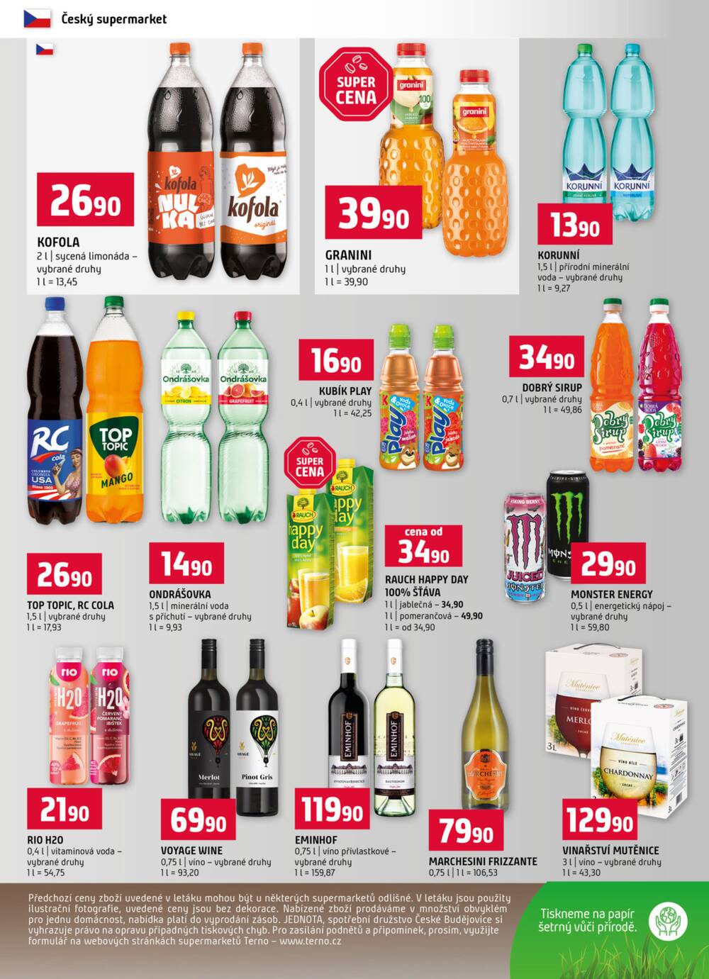 Leták Terno - Terno Zlín, Český Krumlov, Prachatice, Strakonice, Blatná a Tábor 15.4. - 21.4. - strana 12