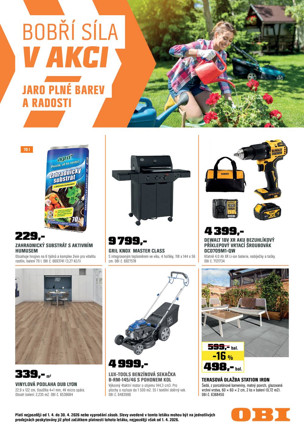 Leták OBI - OBI 16.4. - 30.4. - strana 1