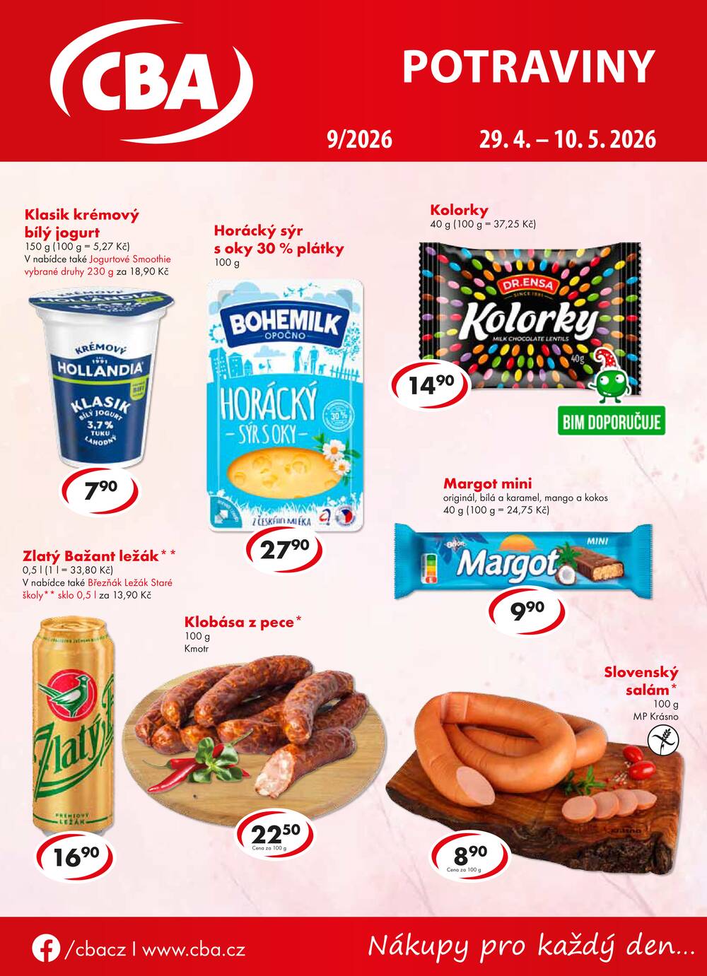 Leták CBA - CBA potraviny od 29.4. do 10.5.2026 - strana 1