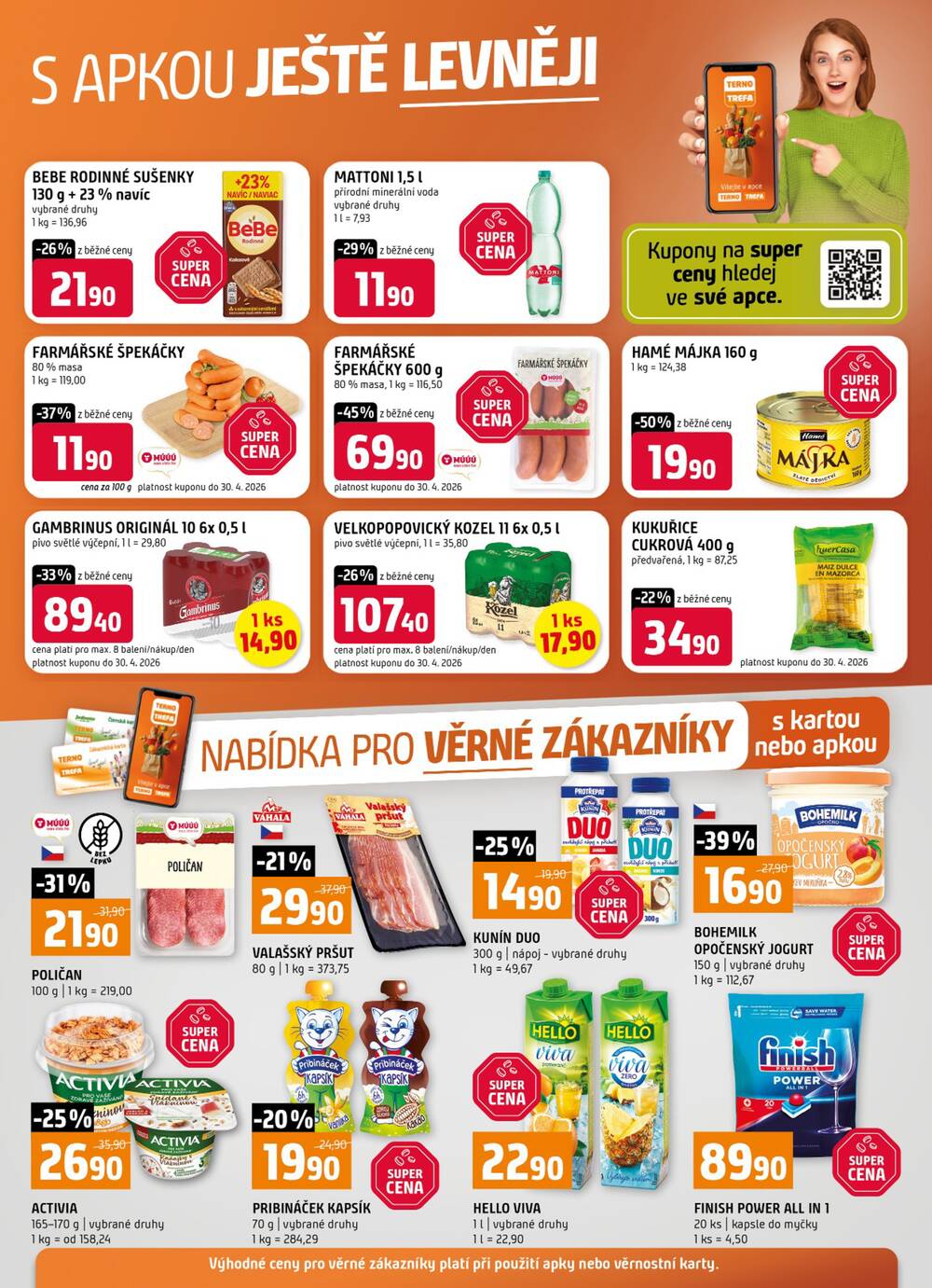 Terno České Budějovice, Třeboň, Trhové sviny, Bechyně, Týn nad Vltavou od 22.4. do 28.4.2026