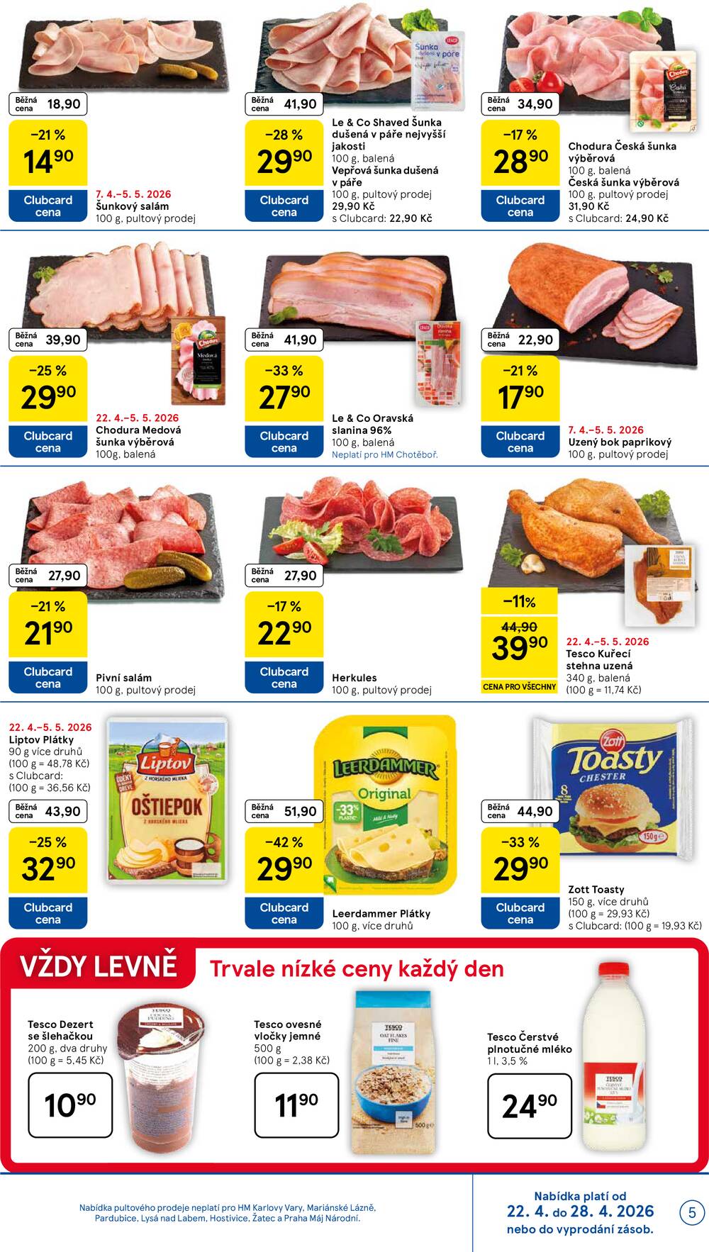 Tesco malé hypermarkety od 22.4. do 28.4.2026