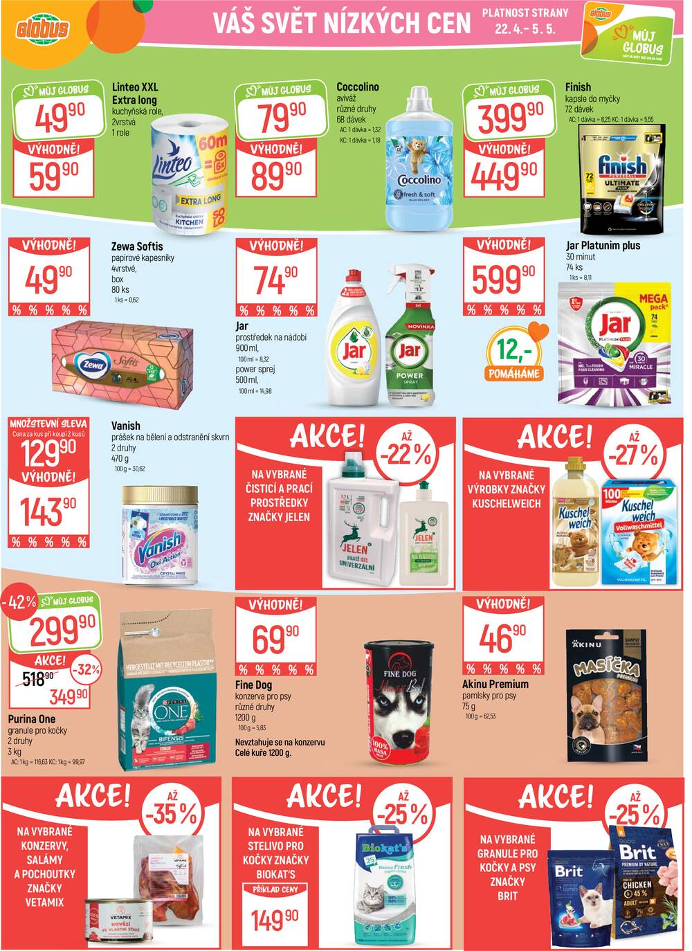 Akční leták Globus 22.4. - 28.4.2026 - Globus Praha - Zličín