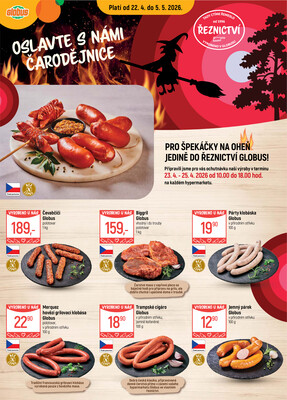 Leták Akční leták Globus 22.4. - 5.5.2026 - Globus Chomutov