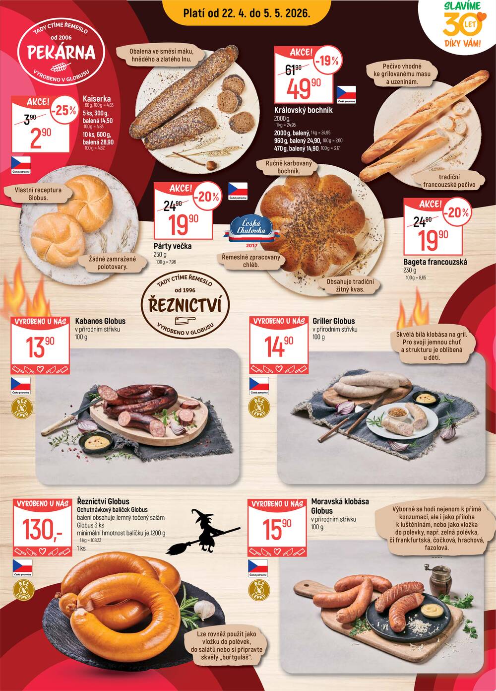 Akční leták Globus 22.4. - 28.4.2026 - Globus Jenišov u Karlových Varů