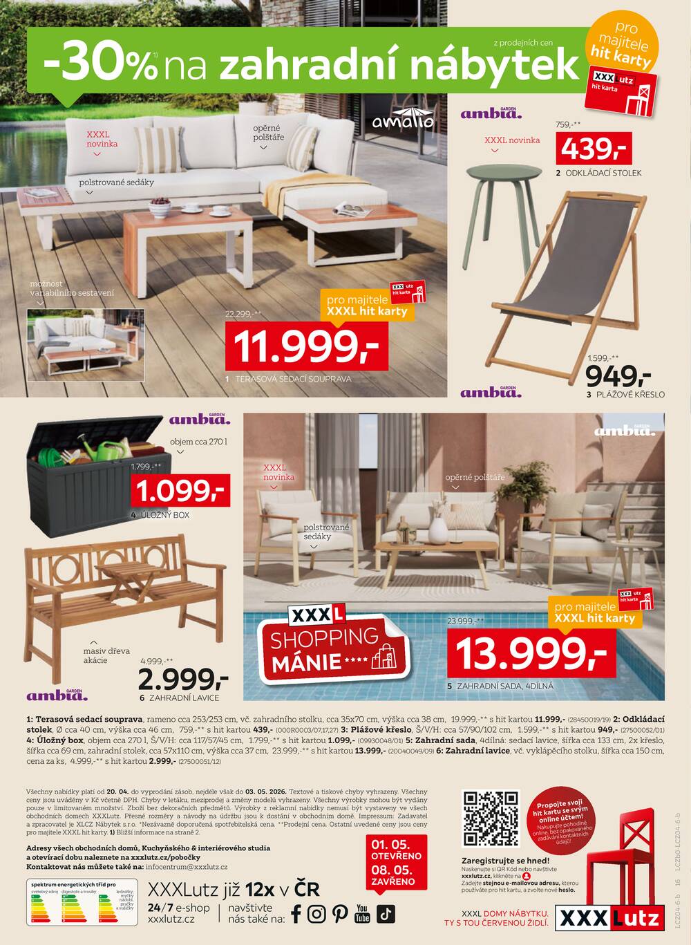 XXXLutz od 20.4. do 3.5.2026