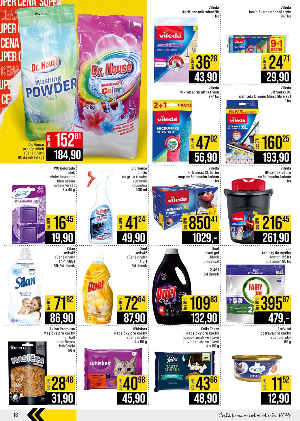 JIP Cash & Carry Brno, Praha, Ostrava, Jilemnice, Pardubice, Ostrava, Karlovy Vary, Olomouc a Zlín od 15.4. do 21.4.2026