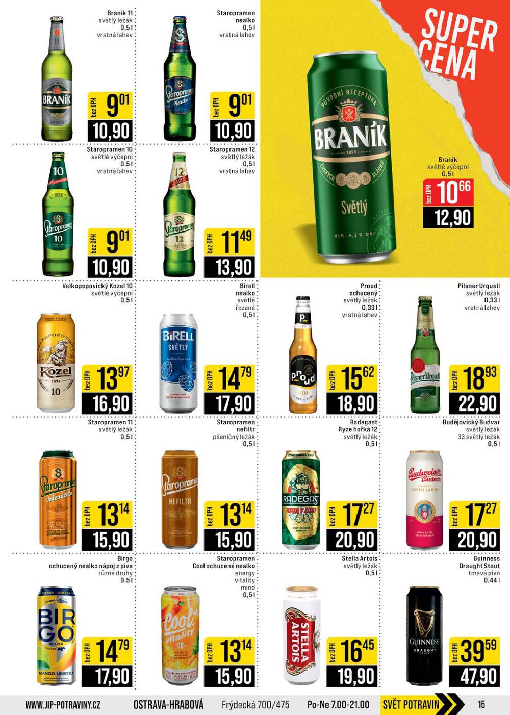 JIP Cash & Carry Brno, Praha, Ostrava, Jilemnice, Pardubice, Ostrava, Karlovy Vary, Olomouc a Zlín od 22.4. do 28.4.2026