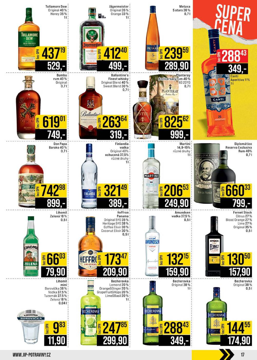 JIP Cash & Carry Brno, Praha, Ostrava, Jilemnice, Pardubice, Ostrava, Karlovy Vary, Olomouc a Zlín od 22.4. do 28.4.2026